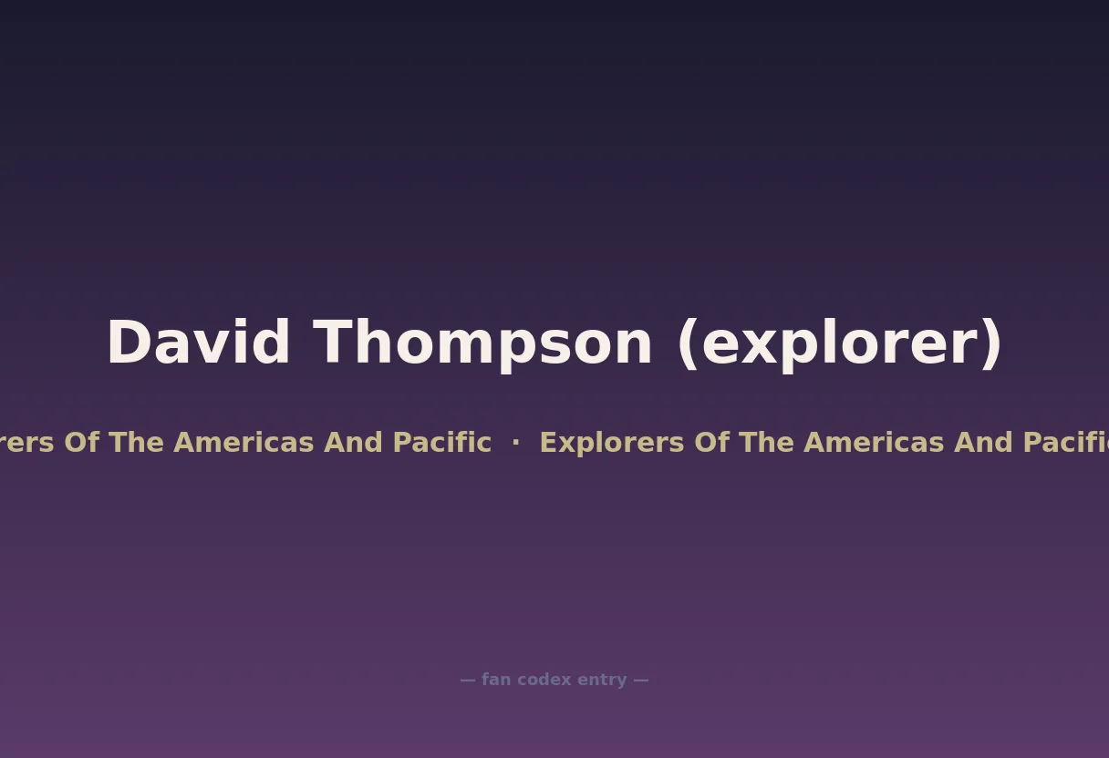 David Thompson (explorer)